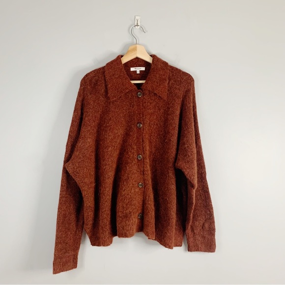Madewell Sweaters - Madewell Carrabelle Polo Cardigan Sweater Knit Button Merino Wool Alpaca XXL 2X